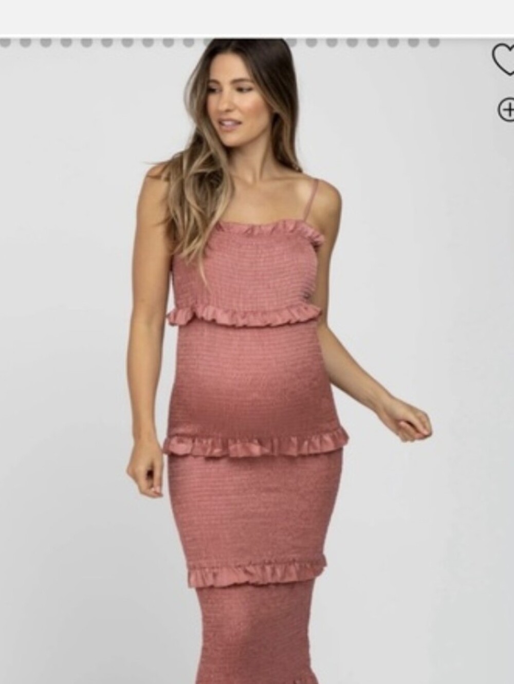 Pinkblush Maternity Pink Smocked Dress